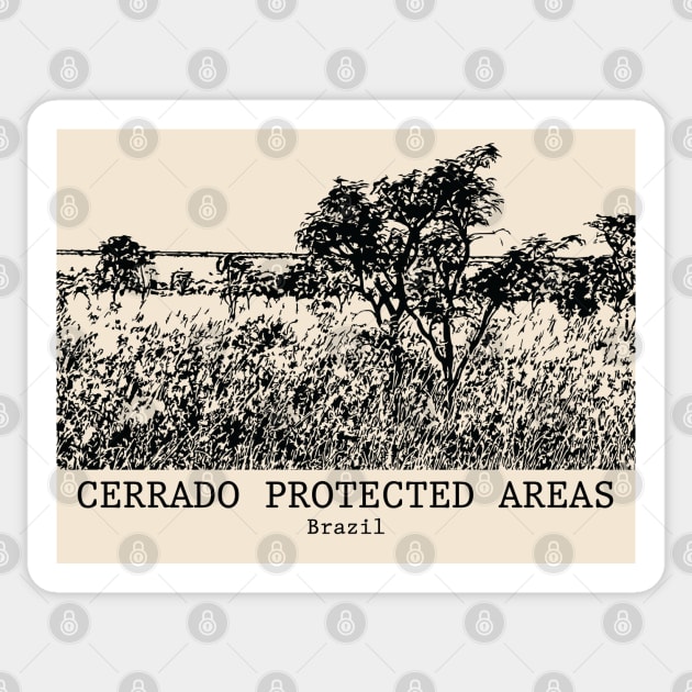 Cerrado Protected Areas - Brazil Sticker by Lakeric